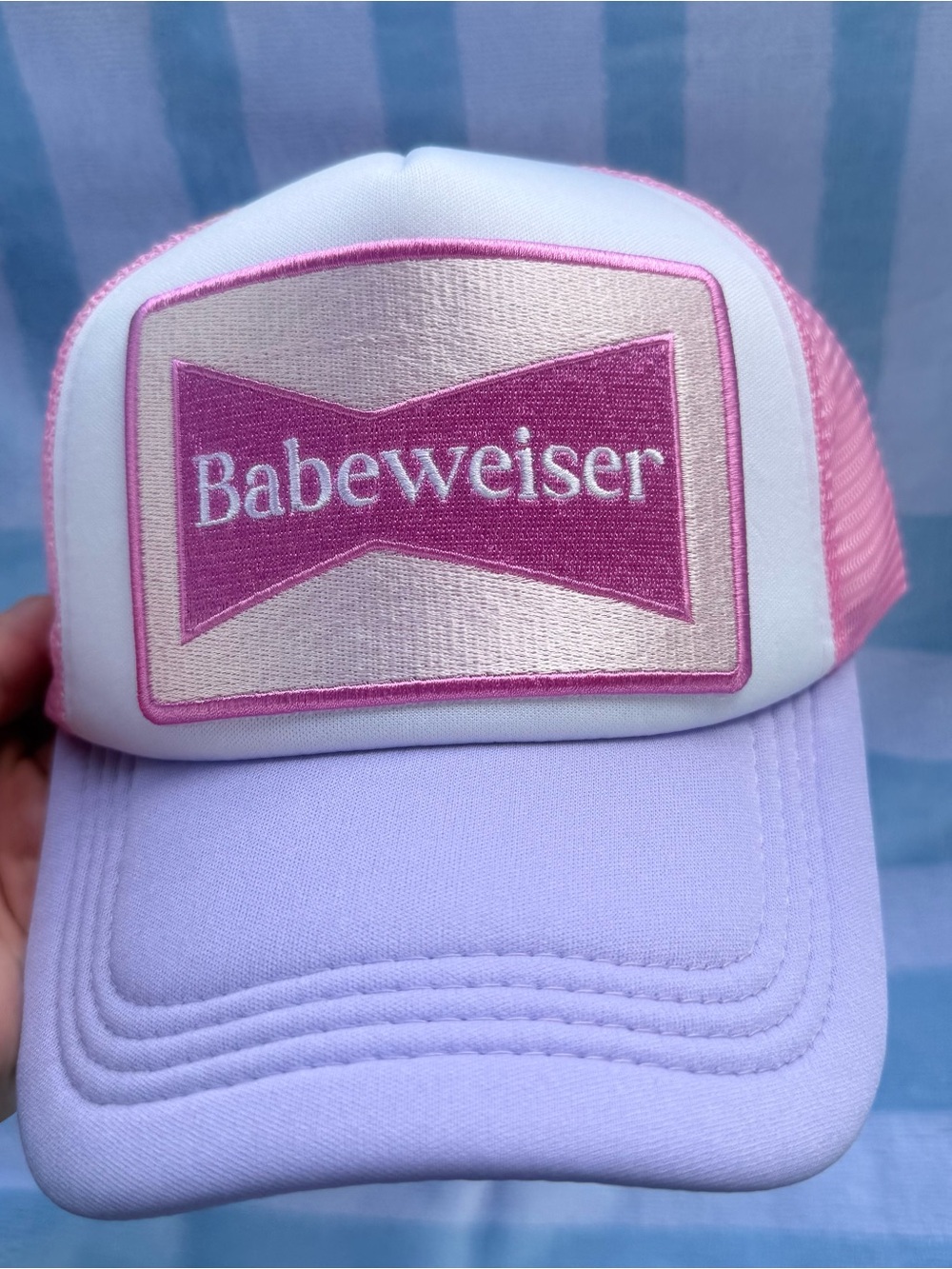 Babewieser Pink & Lavender Trucker Hat